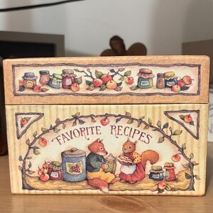 New Whimsical Squirrel Recipe Box.